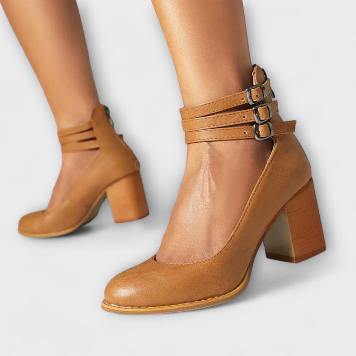 Magdaléna Élégantes Bottines à Talons Hauts avec Sangle