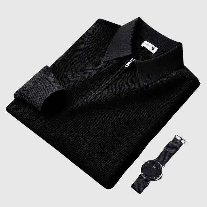 Libuše - Sweat-shirt élégant pour homme avec fermeture éclair