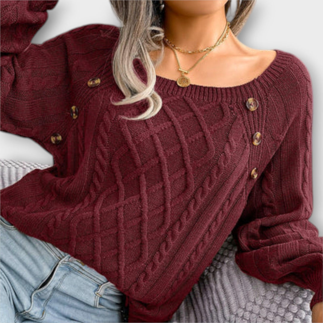 Malia - Pull en tricot avec boutons
