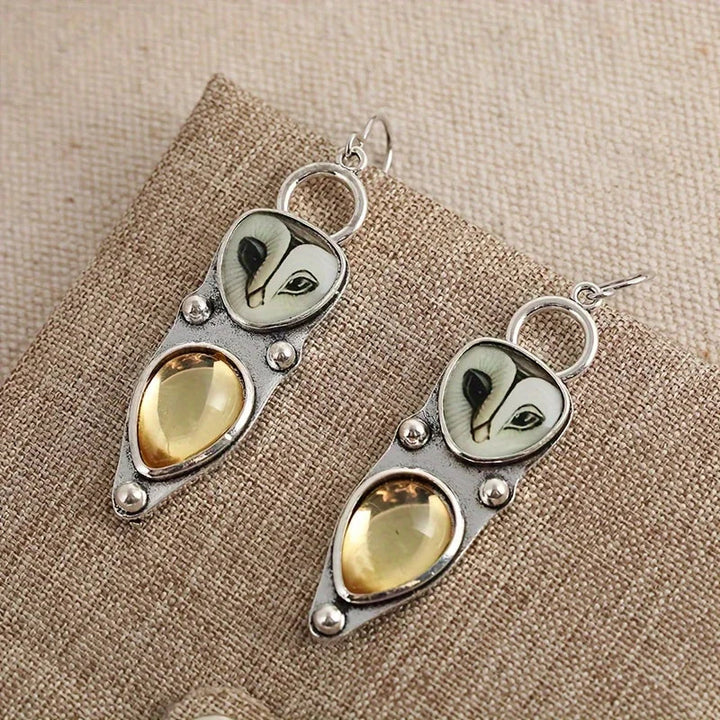 Boucles d'oreilles pendantes Boho Hibou
