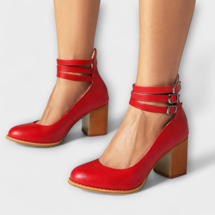 Magdaléna Élégantes Bottines à Talons Hauts avec Sangle