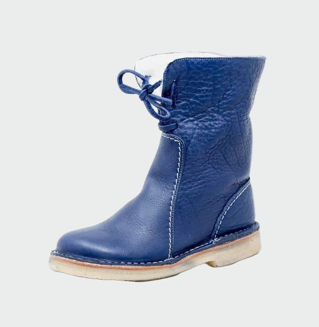 Bottes en cuir imperméables avec doublure en laine