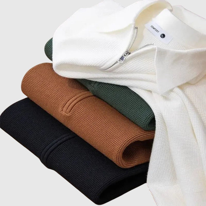 Libuše - Sweat-shirt élégant pour homme avec fermeture éclair