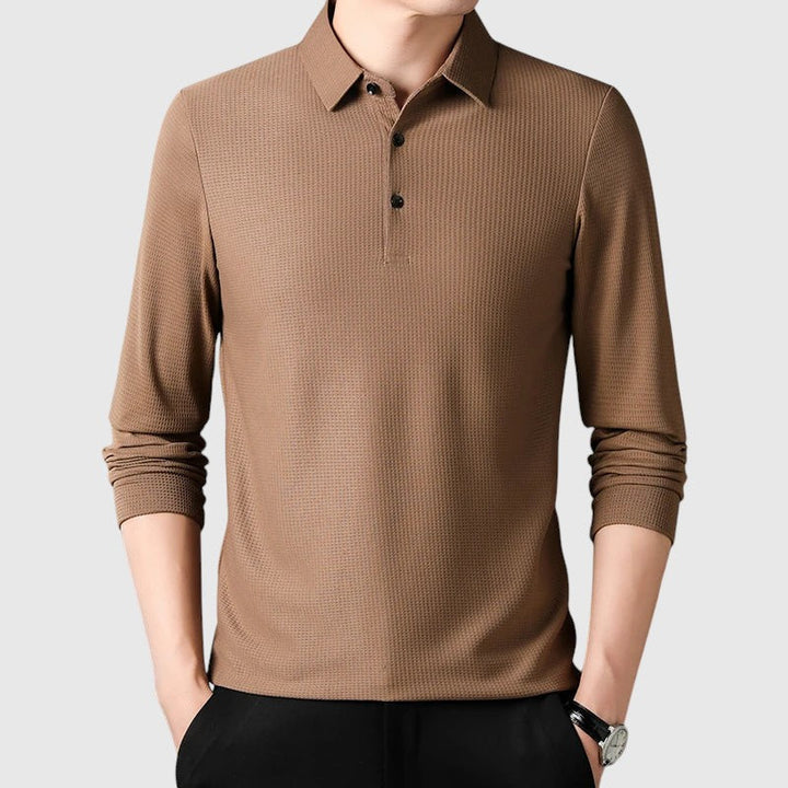 Libuše - Chemise polo élégante pour homme à manches longues