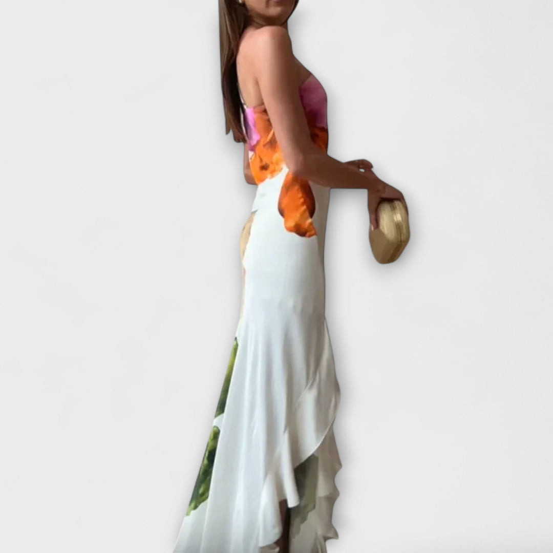 Saphir - Robe Maxi Élégante avec Patchwork