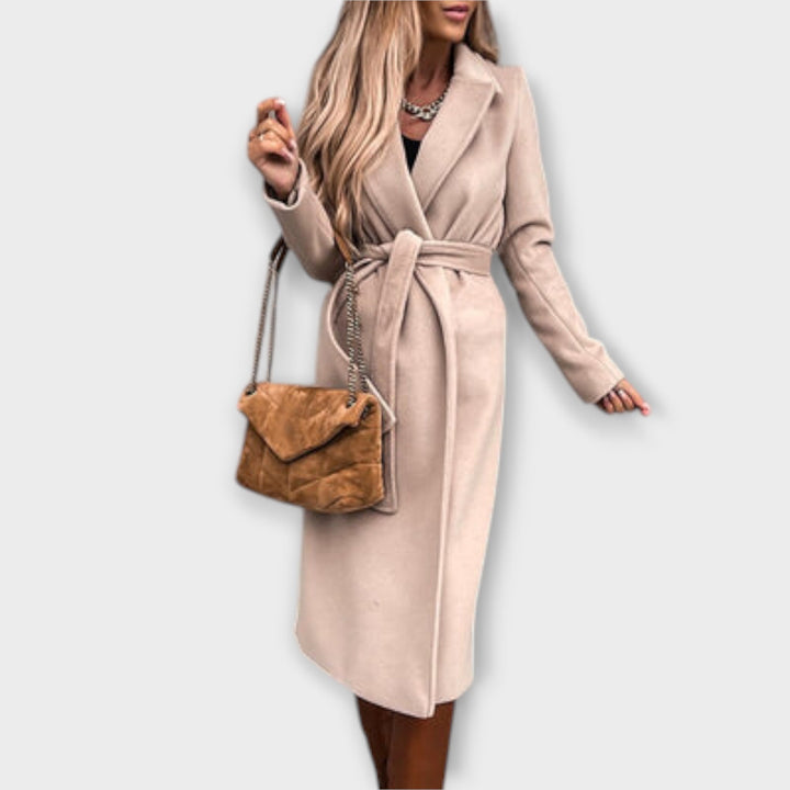 Eliza - Manteau long élégant avec ceinture