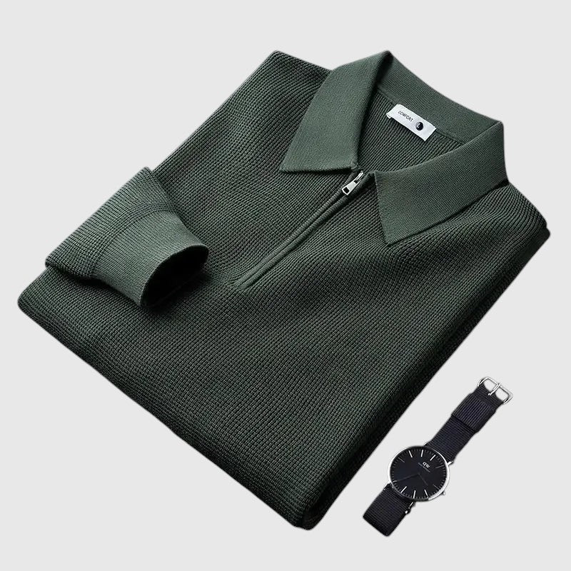 Libuše - Sweat-shirt élégant pour homme avec fermeture éclair