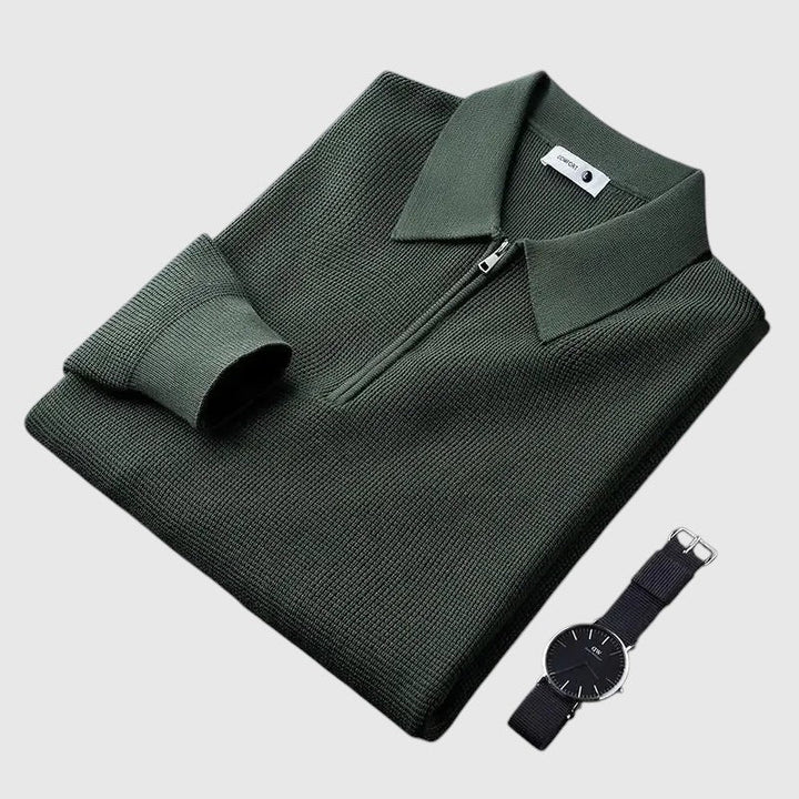 Libuše - Sweat-shirt élégant pour homme avec fermeture éclair