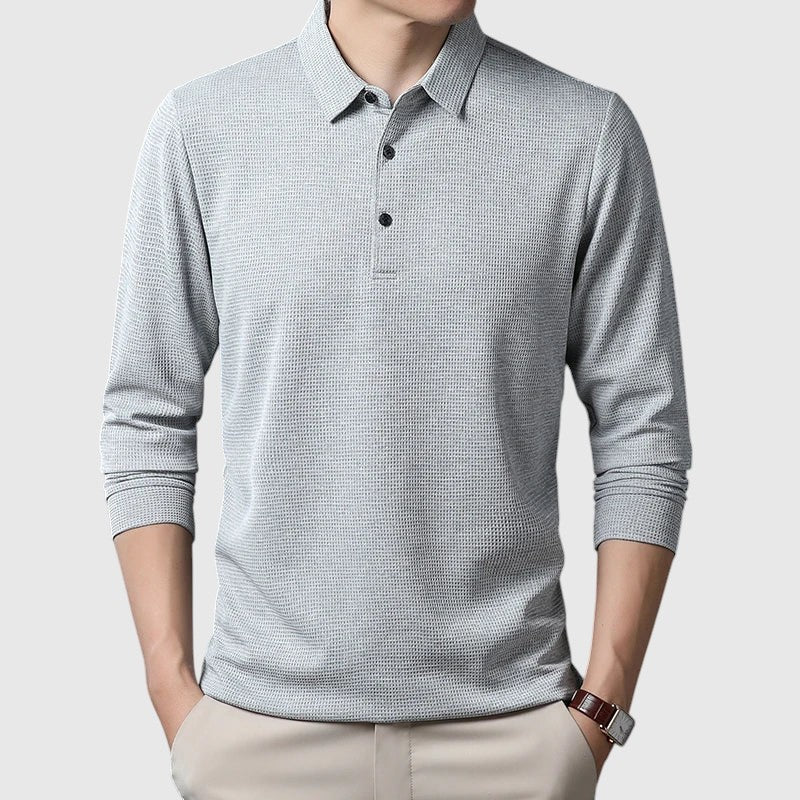 Libuše - Chemise polo élégante pour homme à manches longues