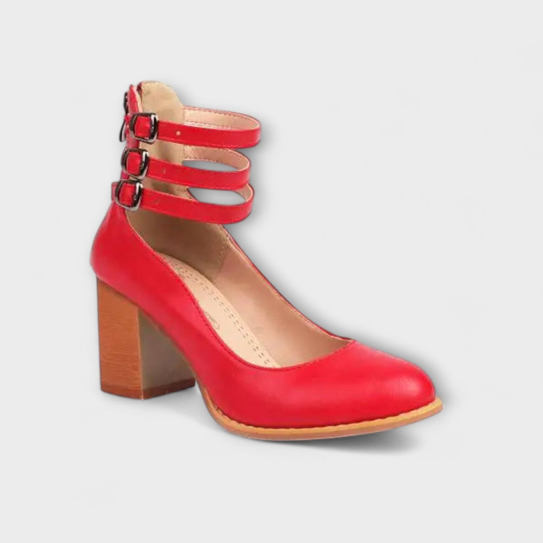 Magdaléna Élégantes Bottines à Talons Hauts avec Sangle