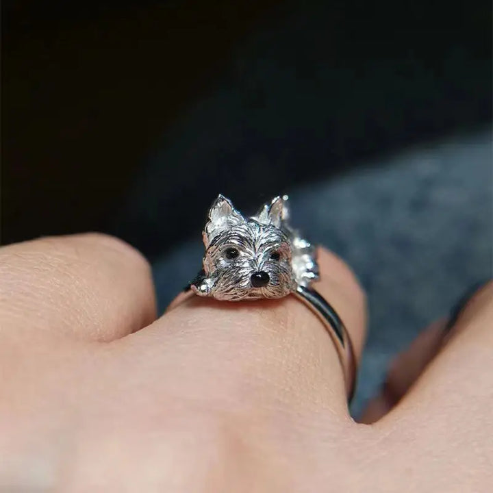Bague ajustable pour chiens au style rétro