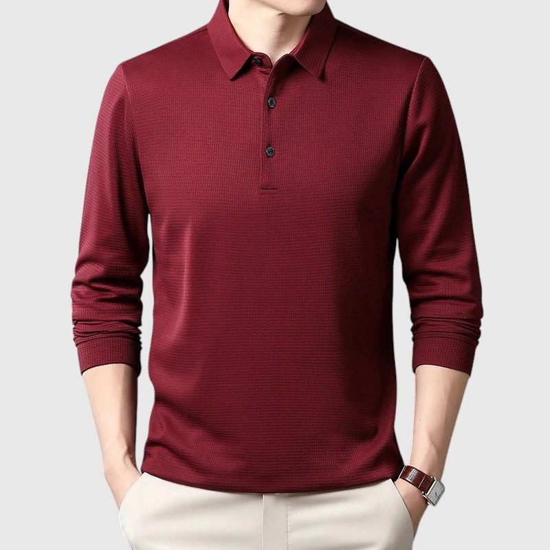 Libuše - Chemise polo élégante pour homme à manches longues