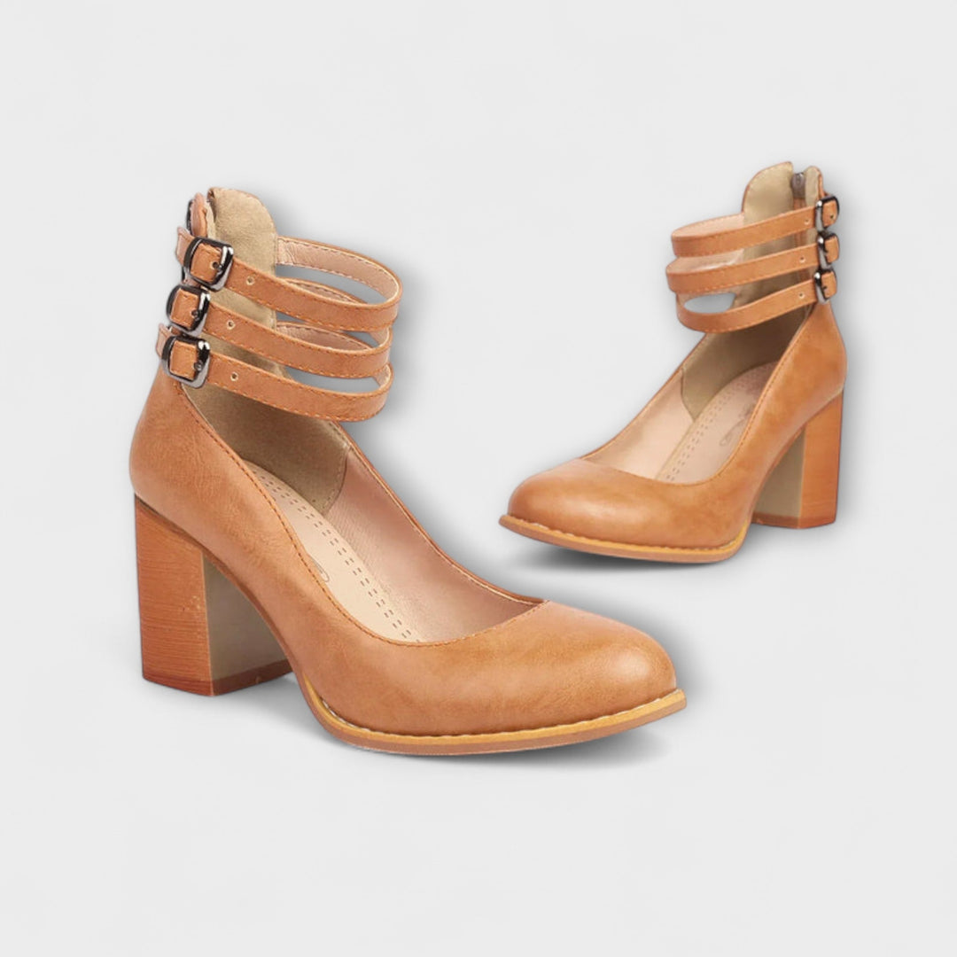 Magdaléna Élégantes Bottines à Talons Hauts avec Sangle