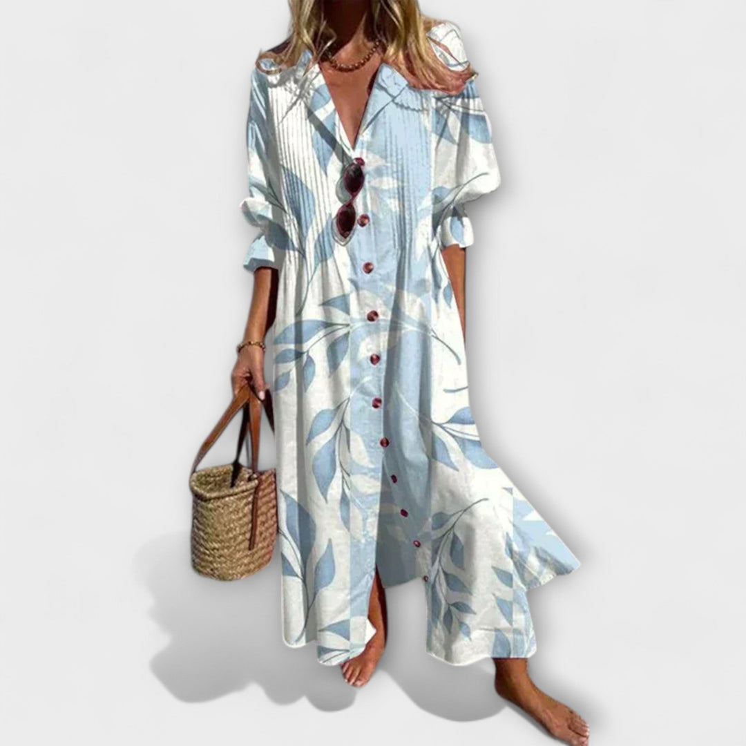 Lila - Robe Maxi Flatteuse avec Protection du Ventre