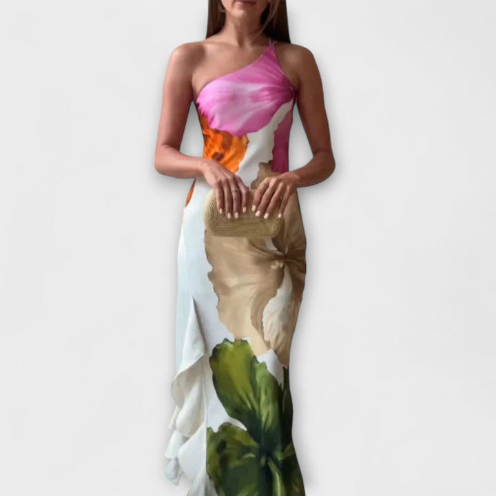Saphir - Robe Maxi Élégante avec Patchwork