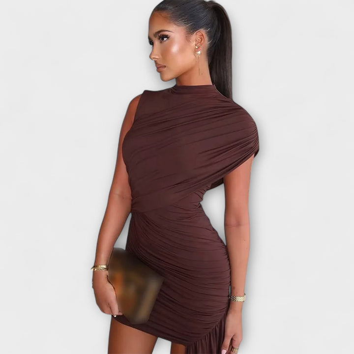 Robe longue avec col roulé
