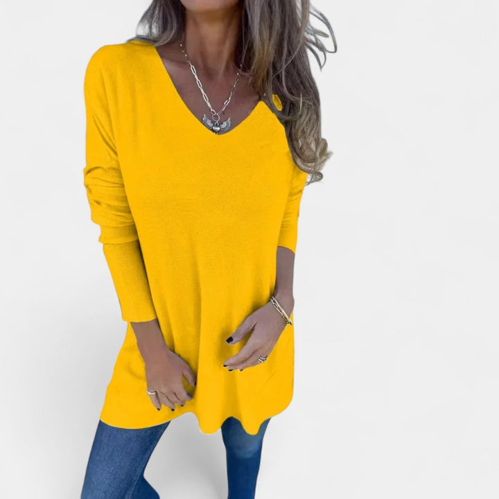 Leontýna – Tunique en tricot décontractée avec décolleté en V
