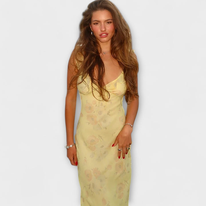 Motif floral cryptographique Robe Maxi