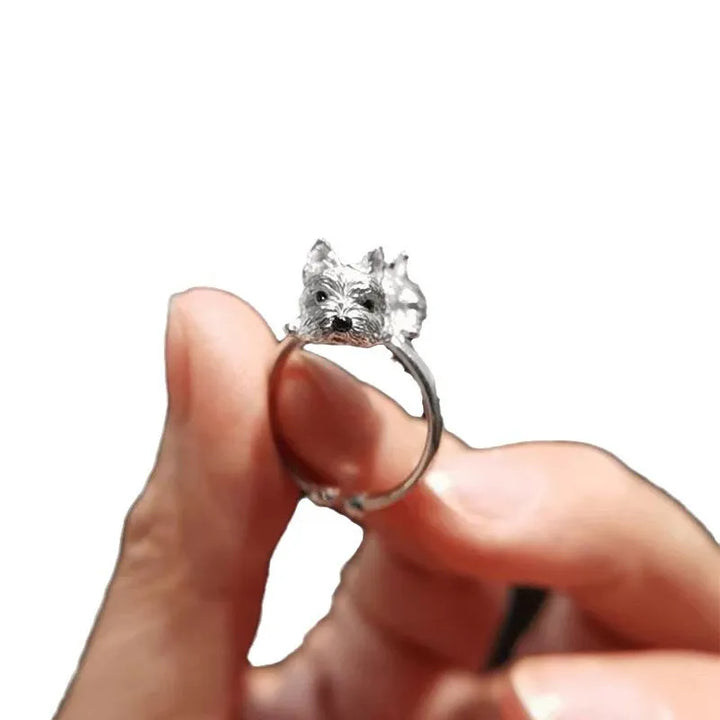 Bague ajustable pour chiens au style rétro