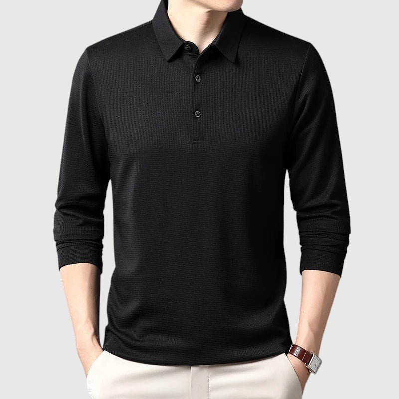 Libuše - Chemise polo élégante pour homme à manches longues