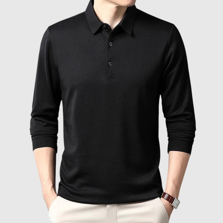 Libuše - Chemise polo élégante pour homme à manches longues