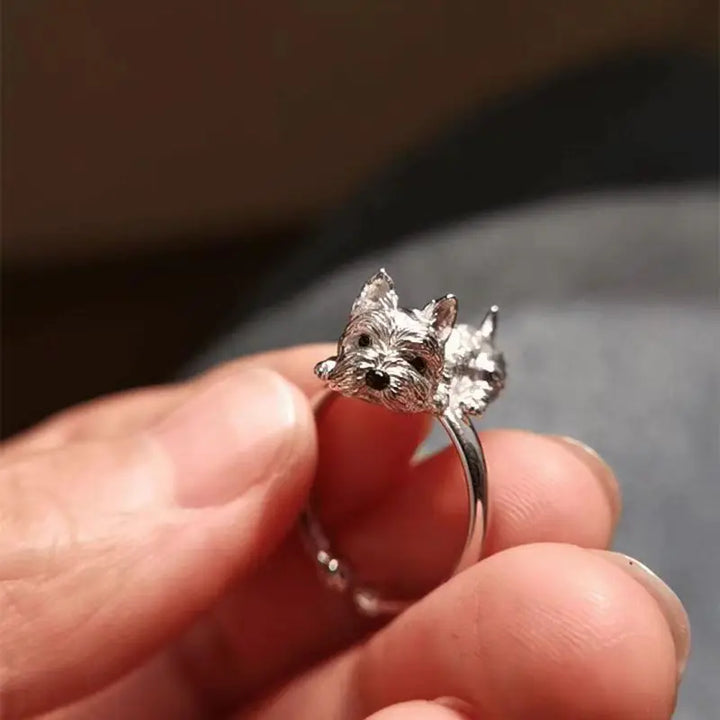 Bague ajustable pour chiens au style rétro
