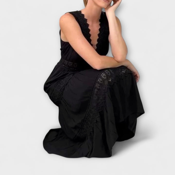 Aurélie - Robe en dentelle élégante avec décolleté en V