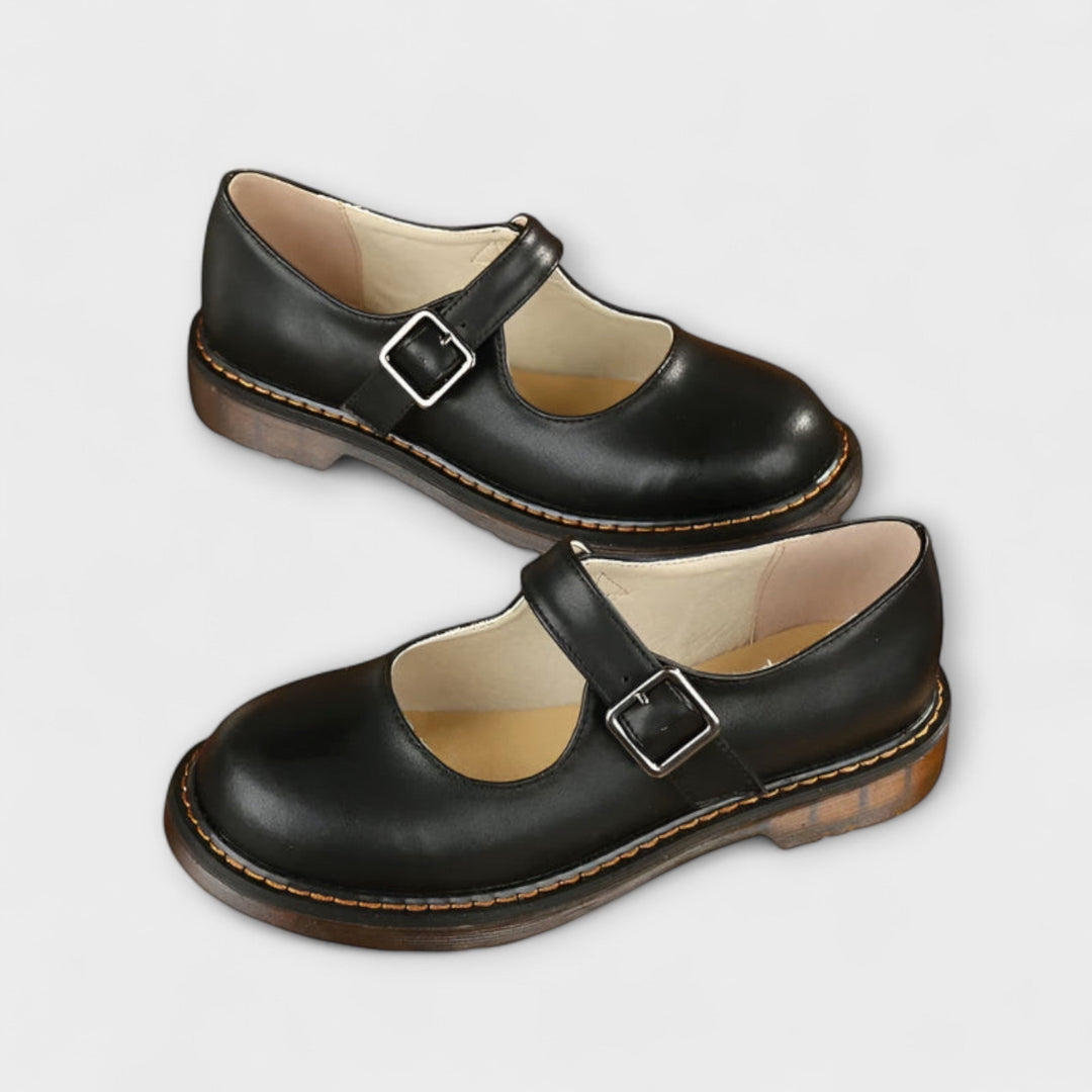 Chaussures Mary Jane vintage pour femmes – Chaussures en cuir classiques avec sangle et semelle confortable