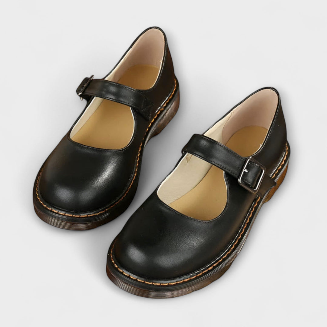 Chaussures Mary Jane vintage pour femmes – Chaussures en cuir classiques avec sangle et semelle confortable