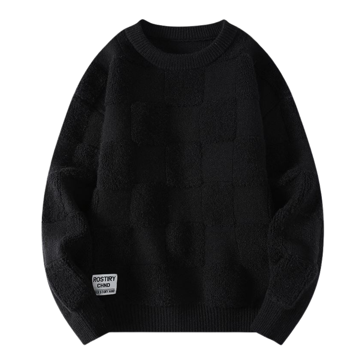 Pull Unique à Motif à Carreaux