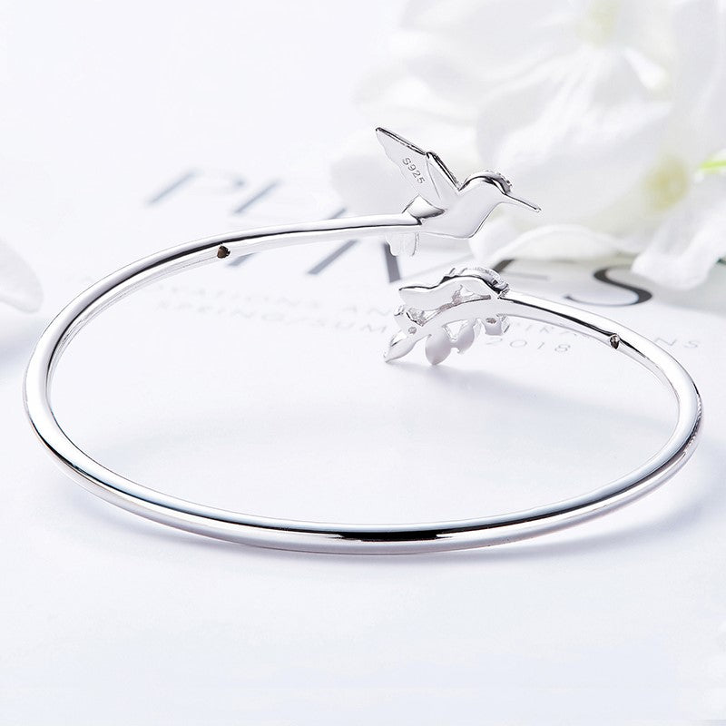 Bague réglable Colibri avec diamant synthétique