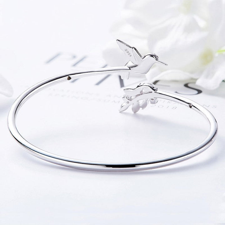 Bague réglable Colibri avec diamant synthétique