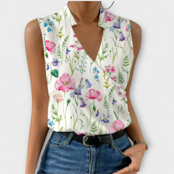 Top d'été doux avec décolleté en V