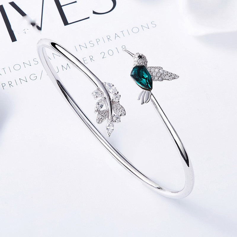 Bague réglable Colibri avec diamant synthétique