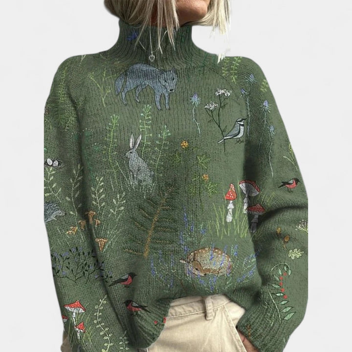 Anja – Pull chaud et élégant avec col roulé