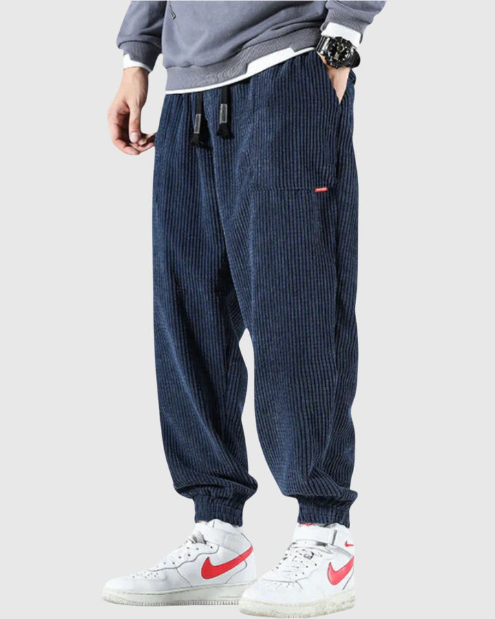 Libuše - Pantalons en velours côtelé Alloro