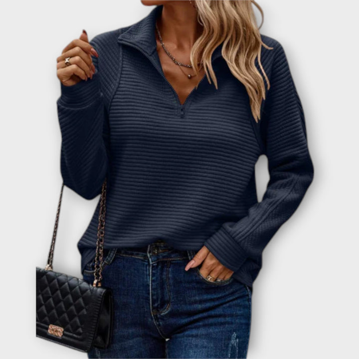 Vilja - Pull avec zip polo