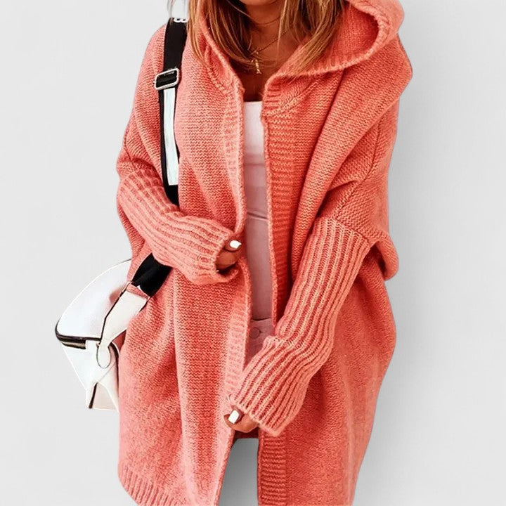 Daniela – Long cardigan avec capuche