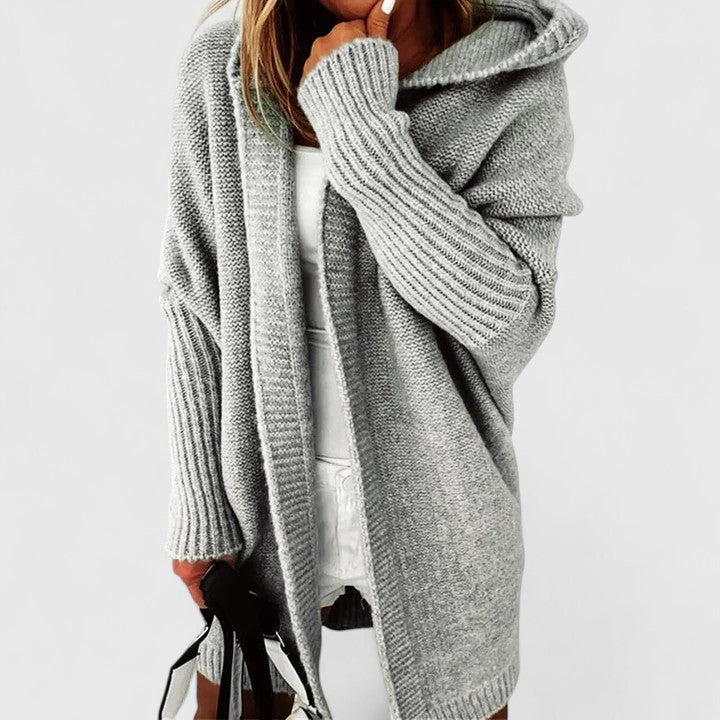 Daniela – Long cardigan avec capuche