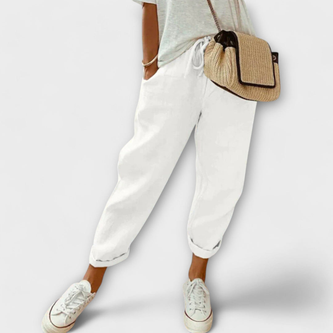 Bibi - Pantalon en lin à la mode et confortable