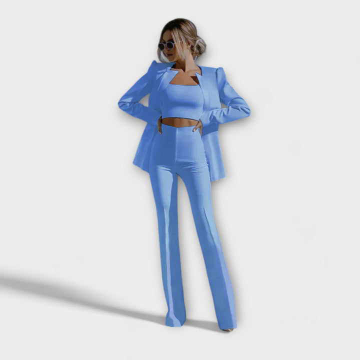 Selina - Ensemble 3 pièces stylé (Veste, Top, Pantalon)