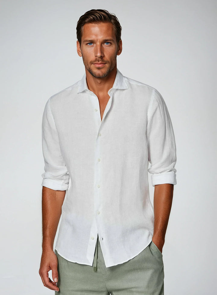 Chemise en Lin Essentielle - Blanche