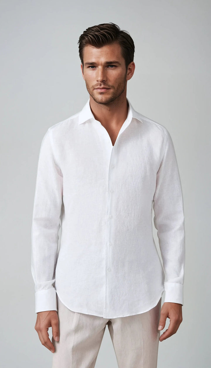 Chemise en Lin Essentielle - Blanche