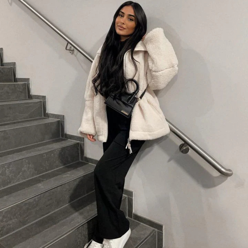 Karla – Manteau teddy doux