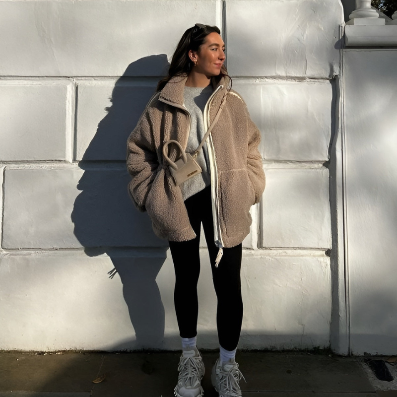 Karla – Manteau teddy doux
