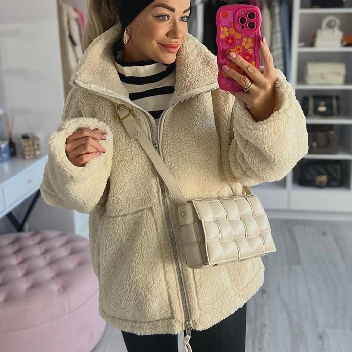 Karla – Manteau teddy doux