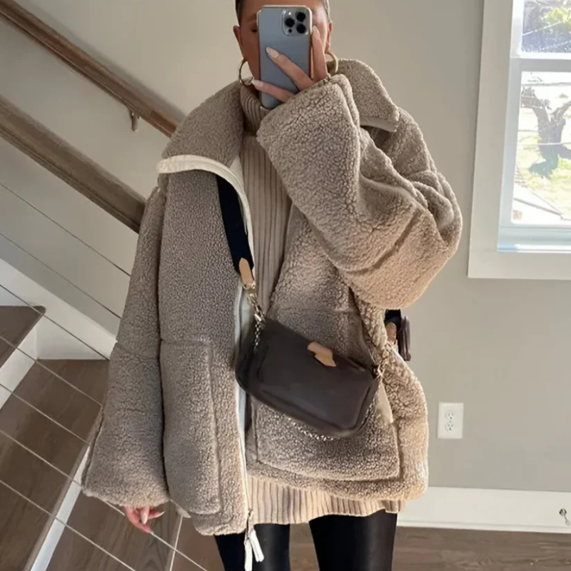Karla – Manteau teddy doux
