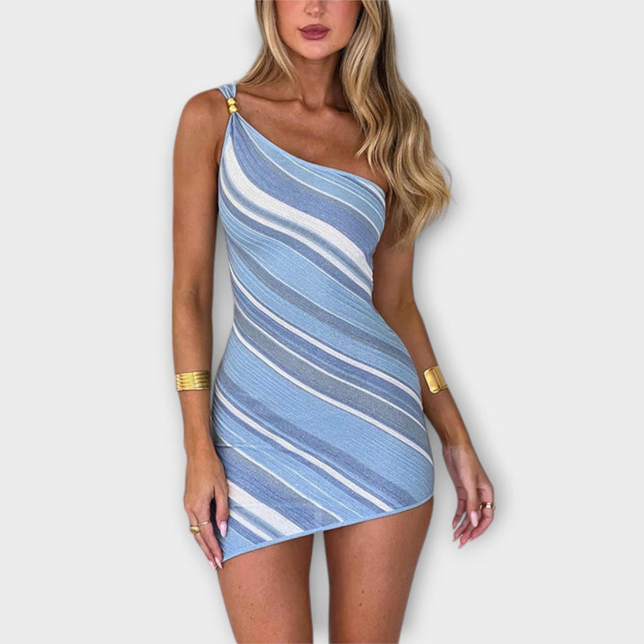 Kira - Robe Mini Tendance à Une Épaule