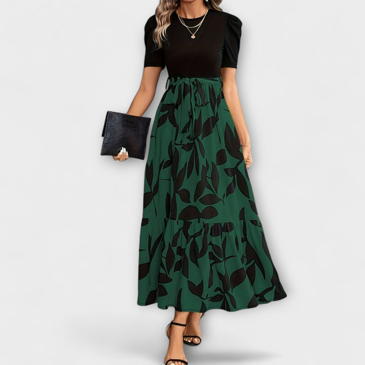 Luna - Robe d'été à motifs floraux et décolleté rond
