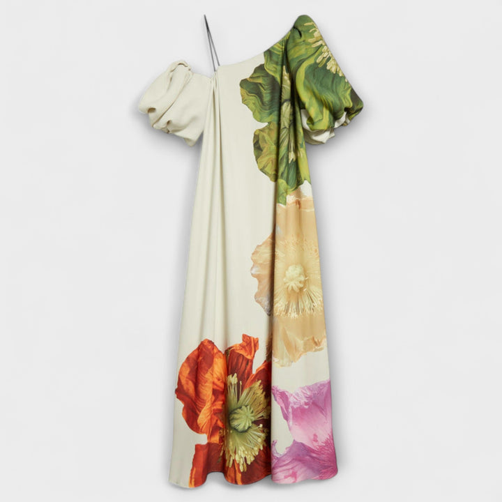 Melodie - Robe maxi asymétrique à fleurs
